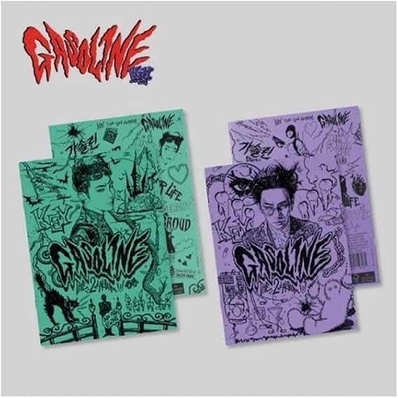 DREAMUS SHINEE KEY Gasoline 2nd Album Booklet Version CD+Poster+Booklet+Postcard+Sticker+Photocard+Tracking (2 Version SET)