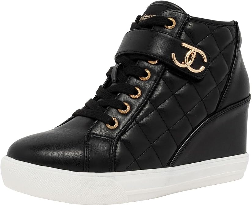 Juicy Couture Women's Platform Wedge Sneakers High-Top Shoes-Journey
