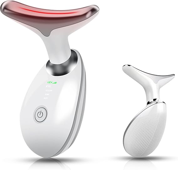 Face and Neck Massager Light Therapy, Face Massager Tool for Women, 7 Color Face Neck Massager, Face Sculpting Tool, Facial Massager Face Lift Device, True Beauty Glow Facial Massager