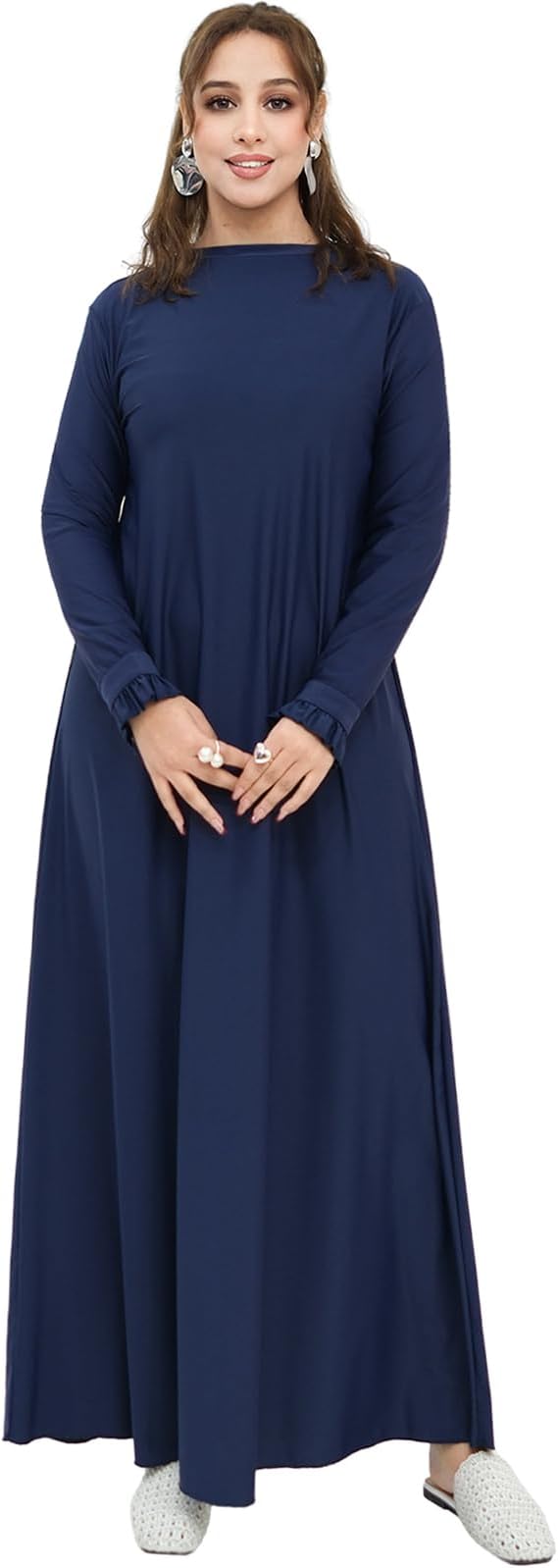 Modest Muslim Swimsuits for Women Long Sleeve Burkini 2-Piece Set Full Coverage Islamic Swimwear Conservative Bathing Suit
