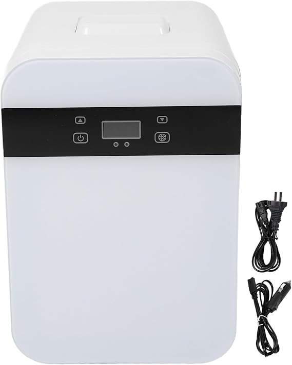 12L Small Fridge Energy Saving Mini Refrigerator with Dual Core Digital Display, Quiet Operation for Home Office, Multifunctional Portable Fridge (US Plug 110V)