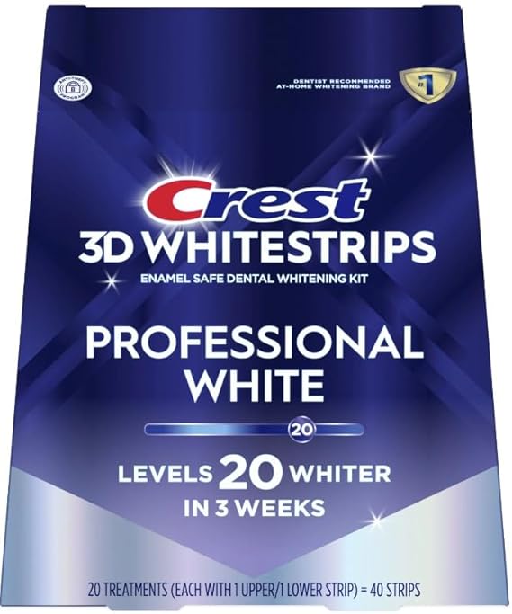 Crest 3D No Slip Whitestrips Professional Effects Teeth Whitening Kit 20 ea