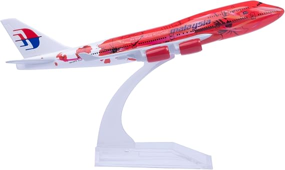 Model Plane 1:400 Scale Model Malaysia B747 Plane Model Die-cast Airplanes for Gift and Collection (Red