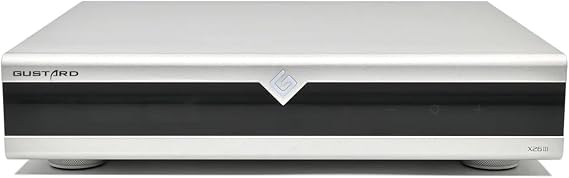 Gustard X26III Network Streaming DAC 2X ES9039SPRO Decoder Chips 2nd PLL DOP USB 32-bit/768 kHz PCM DSD512 MQA DAC USB/LAN/Optic/Coaxial/AES/IIS/Clock Input Bridge ROON Airplay UPnP NAA (Silver)