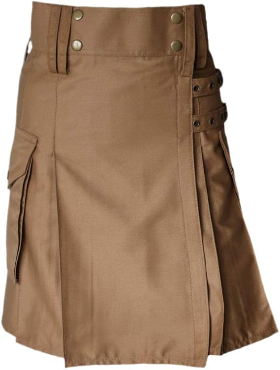 Tartanista Ladies Khaki Utility 19 inch Kilt Skirt Size US 20
