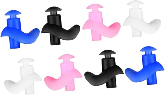 Silicone Ear Plugs for Children 4 Pairs Waterproof Swimming Earplug Soft Comfortable Reusable Ear Protector for Bath Pool Water Sports