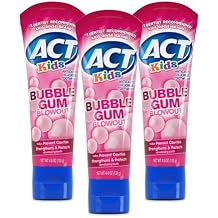 ACT Kids Anticavity Fluoride Toothpaste, Prevents Cavities & Strengthens Teeth, Bubble Gum Blowout, 4.6 oz.(Pack of 3)