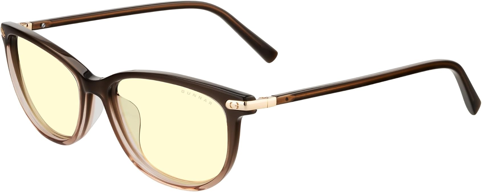 GUNNAR Womens Computer Glasses - Ingrid Cocoa Fade Crysta Amber Lens - Blue Light Blocking Anti Glare