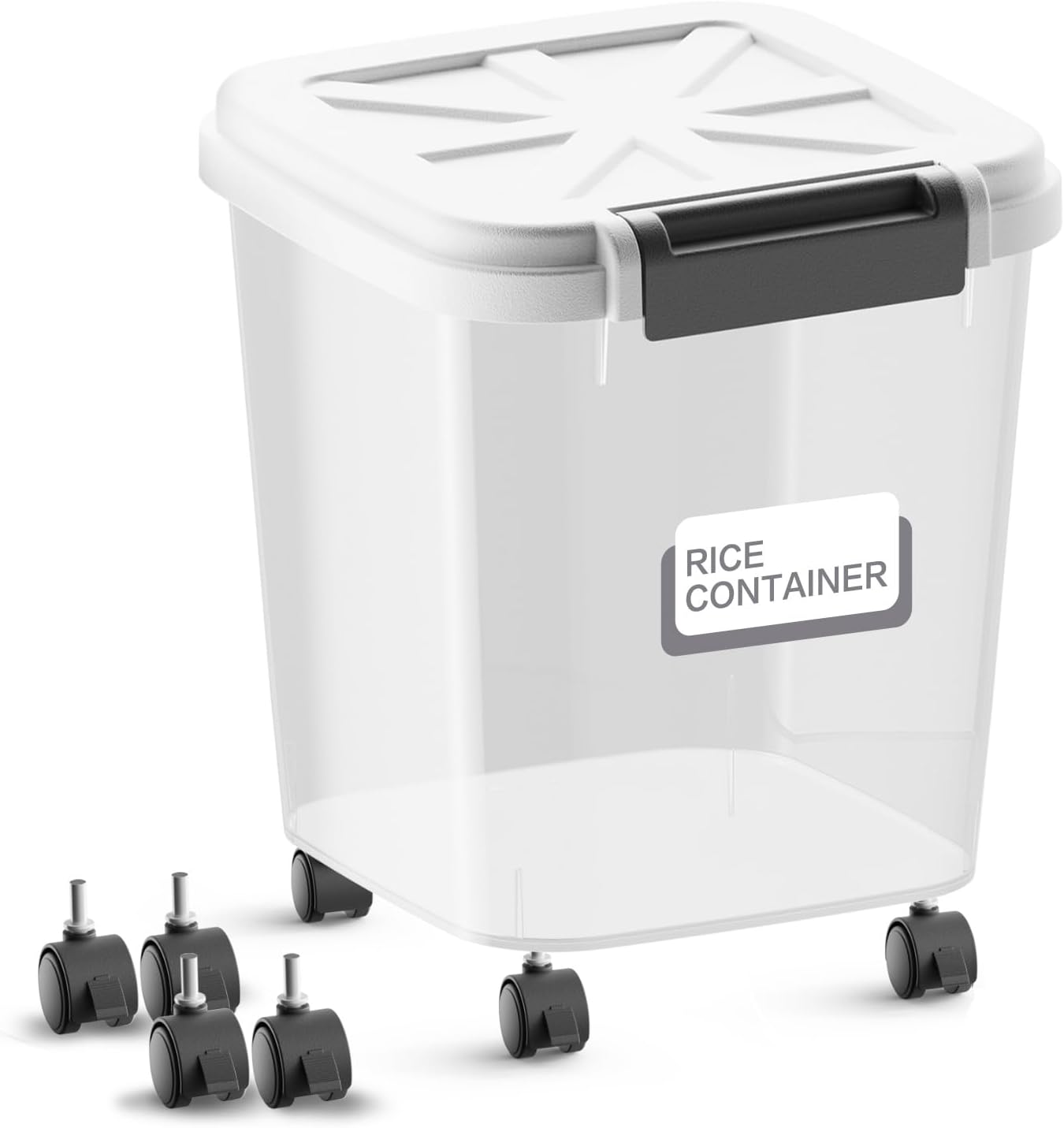 30LBS Rice Container - Rice Dispenser 30LBS15KG15Qt Food Cereal Container Bins with Measuring Cup for Household Pantry Organization 30 LBS