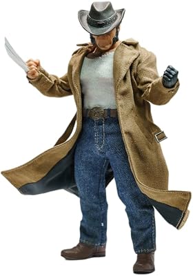 Fremego 112 Scale Male Clothes,Male Long Coat Long Trench Coat Windbreaker Clothing for 6inch Soldier Action Figure Brown