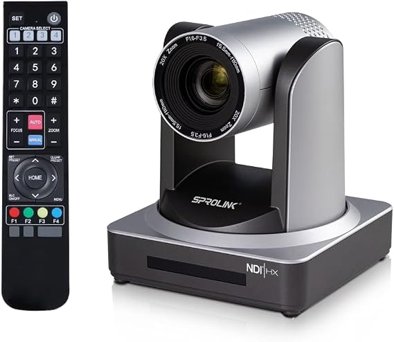 SPROLINK NDI PTZ Camera 1080P 20x Zoom HDMI SDI LAN IP Protocol PTZ Video Conference Camera Live Streaming