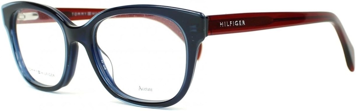 Tommy Hilfiger Thilfiger 1439 0L0J Blue Burgundy Eyeglasses, 51-17-140