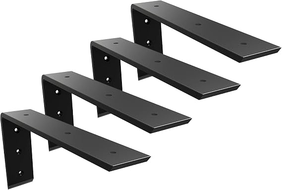 Countertop Support Brackets Countertop Brackets Heavy Duty Shelf L Brackets 14 Inch 0.4 Inch Thick 14"x6"x2.5" Hidden Corbels for Quartz/Granite/Wood/Concrete/ Laminate Countertops (4pack)