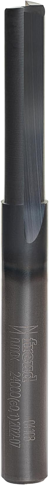 Freud Double Flute Straight Bit with Tico Hi-Density Carbide for Maximum Performance - 2 Cutters, 24000 RPM, 1" Height, 1/4" Diameter, 2-1/2" Length, 1/4" Shank - 04-108
