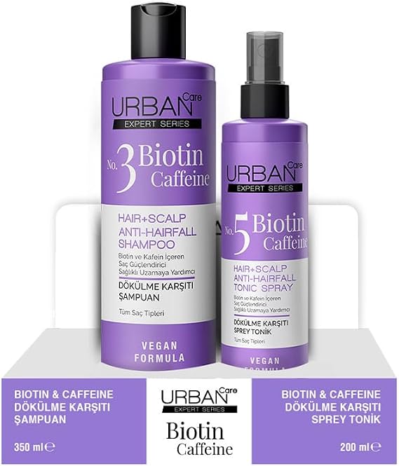Urban Care Expert Series Biotin Caffein Şampuan 350 ML + Biotin Caffeine Tonik 200 ML Set