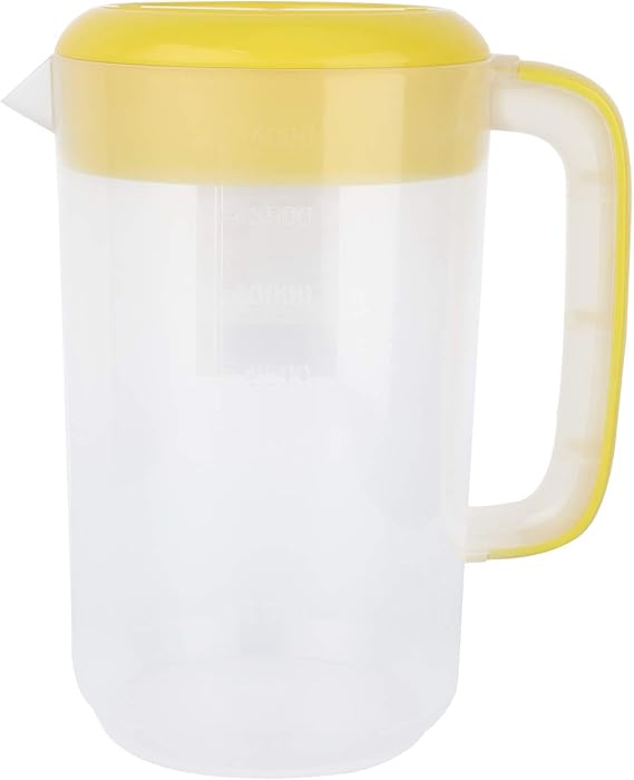 4000ML Plastic Pitcher Iced Tea Pitcher with Lid and Handle Hot Cold Water Carafe Water Jug for Juices Beverage Camping Picnics