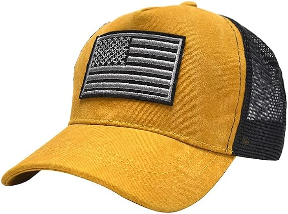 American Flag hat Tactical Mesh Cap USA Flag Embroider Baseball Cap Trucker Cap