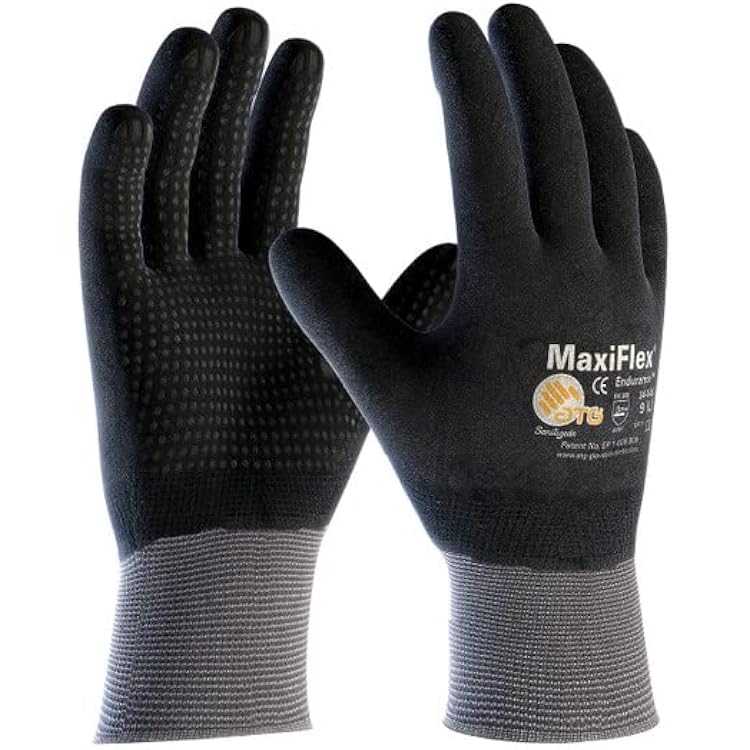 ATG 34-846XXL MaxiFlex Endurance Nitrile Work Gloves with NylonLycra Liner and Knit Wrist