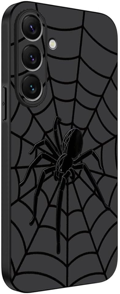Cute Phone Case Compatible for Samsung Galaxy A16 5G, Cool Spider Web Black Print Design Soft TPU Anti-Scratch Shockproof Protective Phone Case Cover for Man Girls Women Boy
