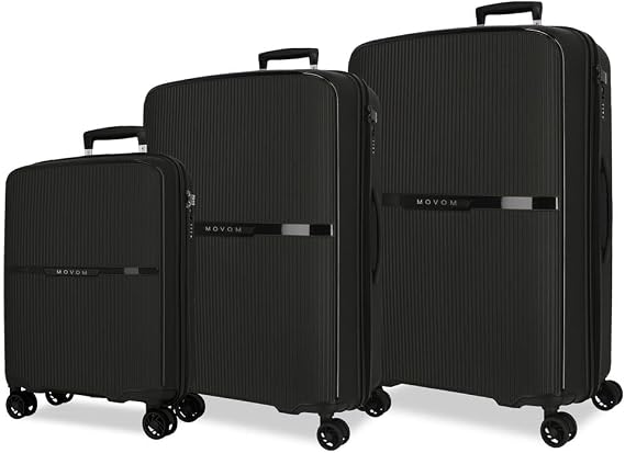 MOVOM Moon Suitcase Set, One Size, Black/White, One Size, Suitcase Set