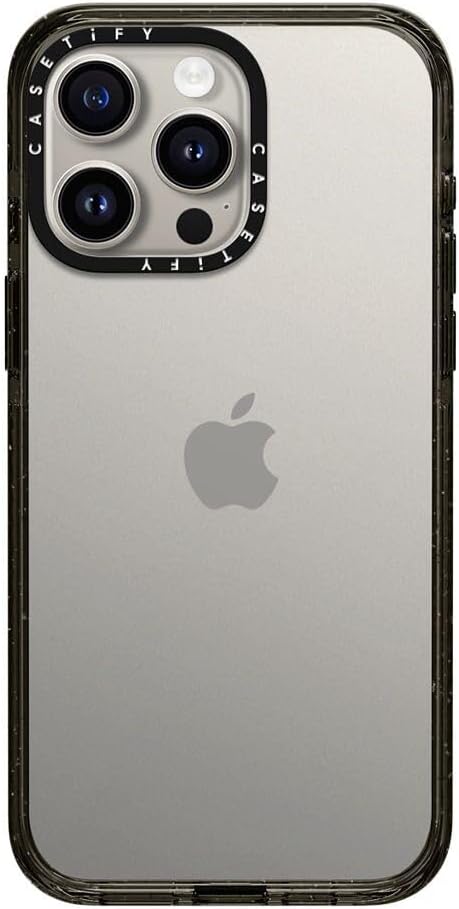 CASETiFY for iPhone 15 Pro Max Case - Impact Clear Black | Slim Fit | 8.2 ft. 4x Military Grade Drop Protection | Black