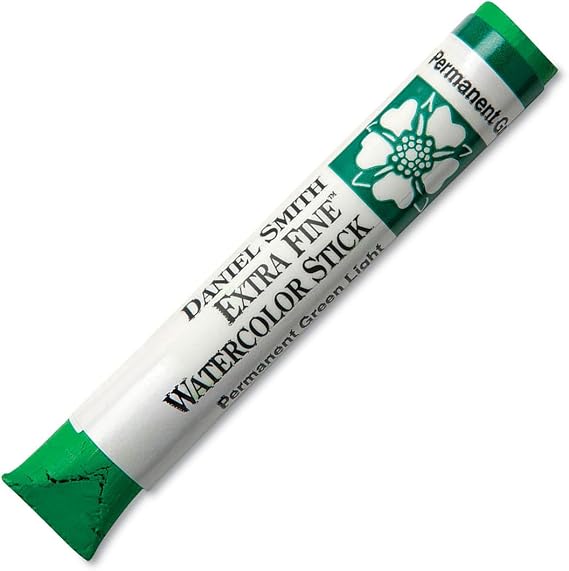DANIEL SMITH Extra Fine Watercolor Paint, 12ml Stick, Permanent Green Light, 284670046