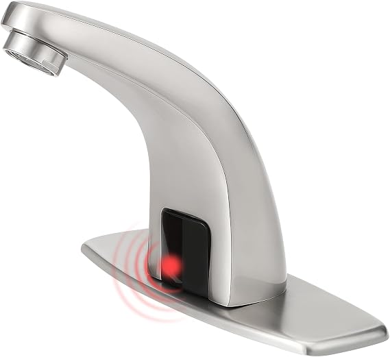 Brush Nickle Automatic Touchless Bathroom Faucet Motion Sensor Activated