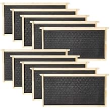 Hoover Hives Deep Wooden Frames with Black Plastic Foundations Coated in Beeswax Durable Langstroth Beekeeping Frames