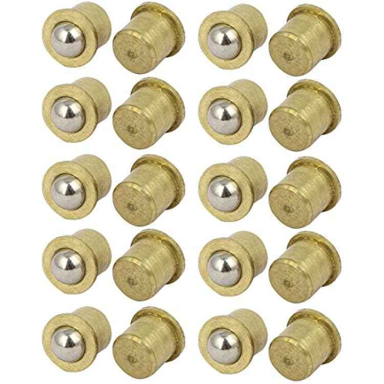 uxcell Household Cabinet Door 8mm Dia Brass Ball Catches Latch Catcher 20pcs