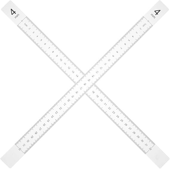 Biscuit Leveling Ruler 15.74In Rolling Pin Guide Stick with Graduated Scale for Even Dough Thickness Measurement Baking Tool for Uniform Cookie Rolling