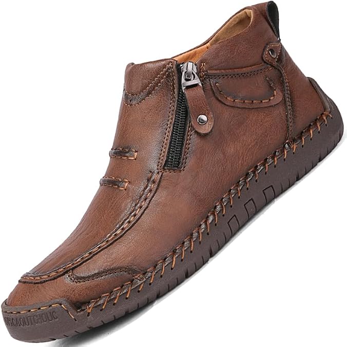 Mens Boots For Men High Top Loafers Shoes Chelsea Leather Casual Dress Men's White Khaki Brown Black Blue Size Boot Man Shoe Formal Oxford