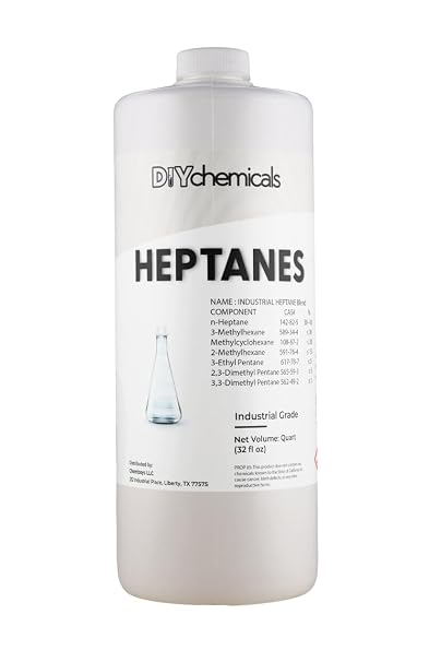 DIYChemicals Heptanes - Industrial Grade Heptane Industrial Nonpolar Solvent for Cements, Ink, Extractions - Made in USA - 1 Pint (16 fl oz)