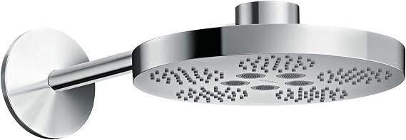 AXOR ONE 11-inch Modern Showerhead 2-Spray PowderRain, Rain with QuickClean in Chrome, 48481001