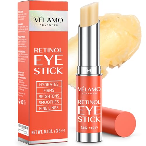 VELAMO ADVANCED Retinol Eye Stick: Renewing & Firming Under Eye Balm for Dark Circles, Puffiness, Fine Lines & Wrinkles - Travel Essentials, Portable & Perfect for On-the-go Use, 0.1 OZ3g
