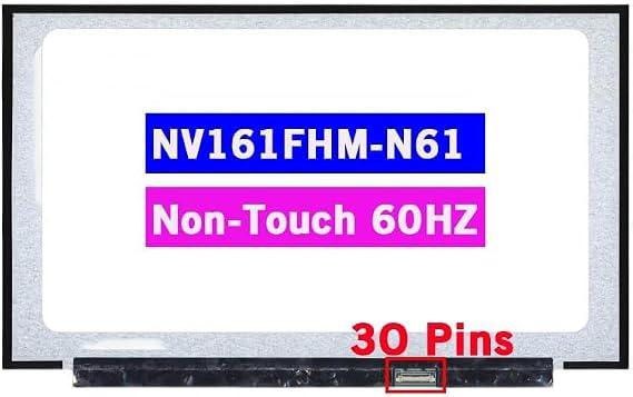16.1" Display Panel Compatible with HP Victus 16-D0013DX 16-d0023dx FHD 60 Hz 30 Pins LCD Non-Touch Screen Replacement