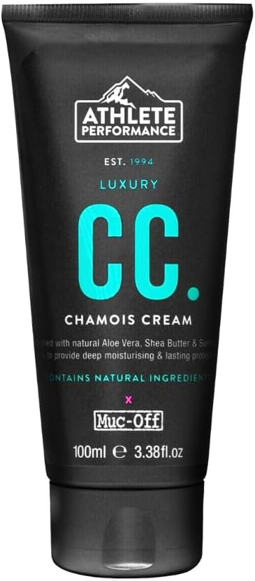 Muc-Off Luxury Chamois Cream Cycling | Anti-Chafing, Moisturizing Formula | Long-Lasting Comfort & Protection | Ideal for Cyclists, Triathletes, and Runners (100 ml (Pack of 1))