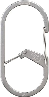Nite IZE GS3-11-R6 G-Series Dual Chamber Carabiner, Size #3 1-Pack, Stainless Steel