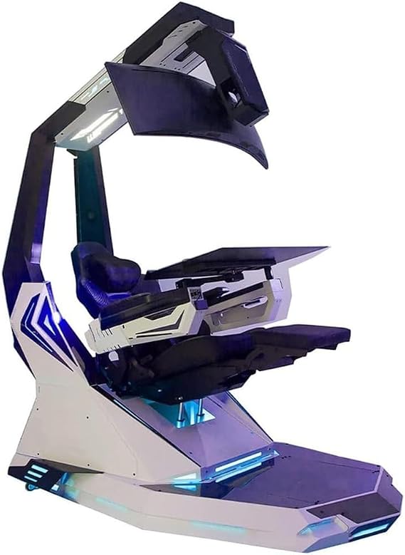 Zero-Gravity Computer Cockpit, Allowing for Sitting, Reclining, and Standing Positions; Computer Cockpit Seat; Executive Office Chair