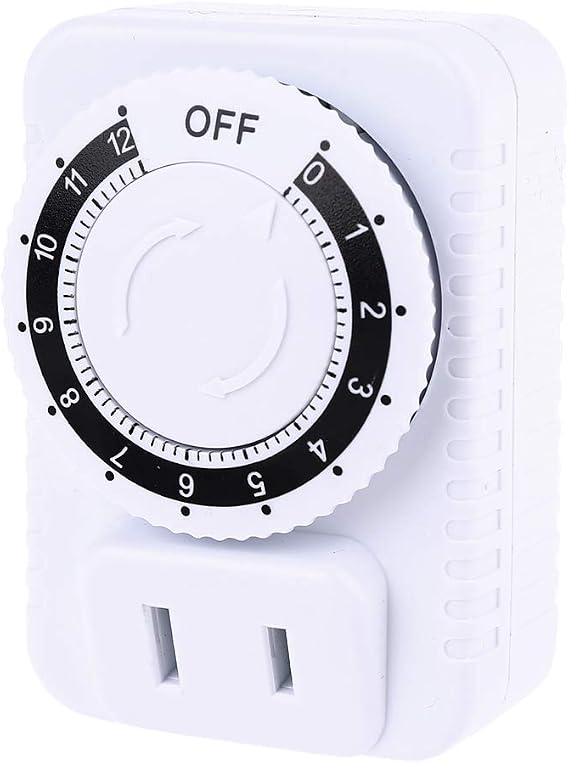 24 Hour Plug-in Compact Timer Plug Socket Mini Energy Saving Mechanical Timer Switch Indoor Appliance Control Appliances Bathroom