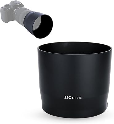 JJC Dedicated Lens Hood Shade Protector for Canon RF 100-400mm F5.6-8 is USM & EF 70-300mm f4-5.6 is II USM Replaces Canon ET-74B Lens Hood ReversibleBayonetwith Button to Lock or Release