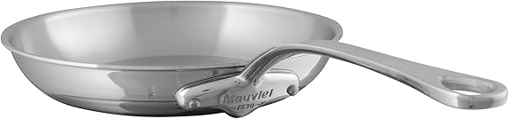 Mauviel M'Urban 4 Tri-Ply Polished Stainless Steel Frying Pan With Cast Stainless Steel Handle, 11-in, Made In France