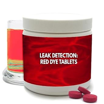 Red Dye Tabs Water Tracer: Fluorescent Visual Tracing Dye Tablets 200 Leak Detection