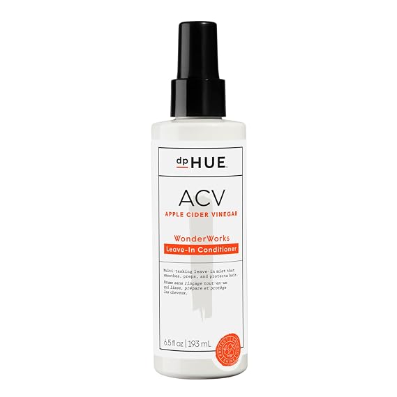 dpHUE Apple Cider Vinegar Wonderworks Leave-In Conditioner - Prepares, Primes & Protects Hair from Heat & Styling Damage - Enhances Shine - Vegan & Color Safe