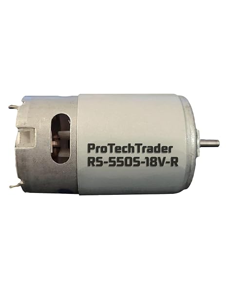 RS-550S 18V Brushed DC Motor, 3.175mm Round Shaft, 6V-24V, Drill Repairs