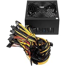 EZZON 1600W PC Power Supply ATX 12V 1.3 PSU for Bitcoin Miner RX470 RX 480 RX 570 1600W Mining rig ATX Mining Machine