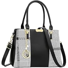 KKXIU 3 Zippered Compartments Purses and Handbags for Women Top Handle Satchel Shoulder Ladies Bags