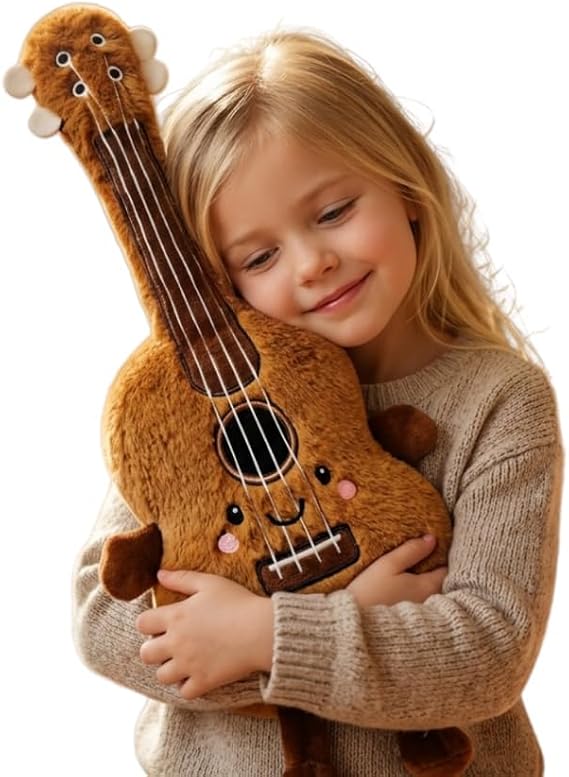15 inches Guitar Plush Pillows Musical Soft Plush,Rock Star Plush Guitar Instrument Stuffed,Instrument Gift for Kids,Birthday Gifts