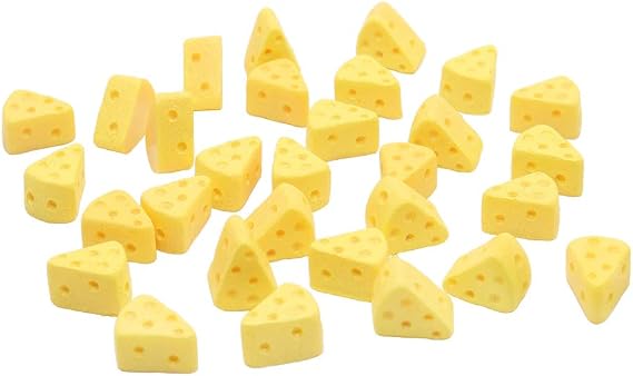 Hiawbon 30 Pcs Miniature Food Cheese Mini Fake Cheese