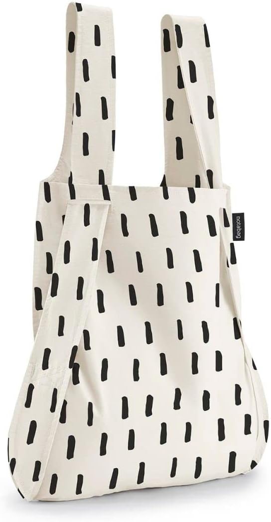 Notabag Original 2 in 1 Backpack and Bag (Black Brush) reusable grocery bags foldable clever design for more flexibility grocery tote bag