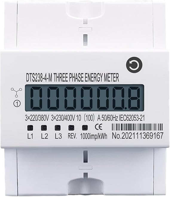 Energy Meter 4P 100A Three Phase Din Rail KWH Watt Hour din-Rail Energy Meter 3 * 230/400V 3 * 120/208V 3 * 220/380V 2 * 120/208V 50Hz 60Hz(3x230v 100a 50hz)